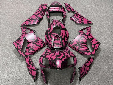 Carenagens Moto Honda CBR600RR 2003-2004 - Vermelho Preto Camouflage