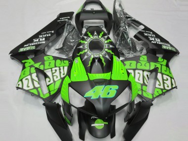 Carenagens Moto Honda CBR600RR 2003-2004 - Verde Preto Brilhante Rossi Repsol