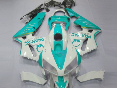 Carenagens Moto Honda CBR600RR 2005-2006 - Branco Teal Pramac