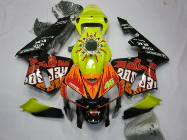 Carenagens Moto Honda CBR600RR 2005-2006 - Amarelo Vibrante Preto Rossi