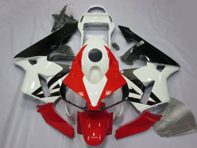 Carenagem Moto Honda CBR600RR 2003-2004 - Branco Vermelho Preto Brilhante