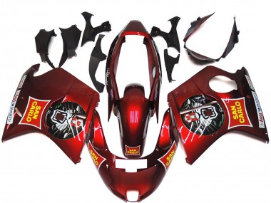 Carenagens Moto Honda CBR1100XX Blackbird 1996-2007 - Vermelho Amarelo San Carlo
