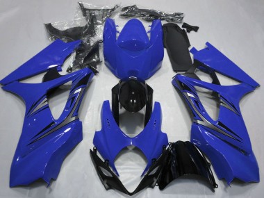 Carenagens Moto Suzuki GSXR 1000 2007-2008 - Azul Preto Brilhante OEM Estilo