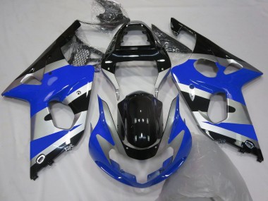 Carenagens Moto Suzuki GSXR 1000 2000-2002 - Azul Prata Preto OEM Estilo