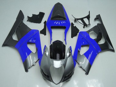 Carenagens Moto Suzuki GSXR 1000 2003-2004 - Azul Prata Preto