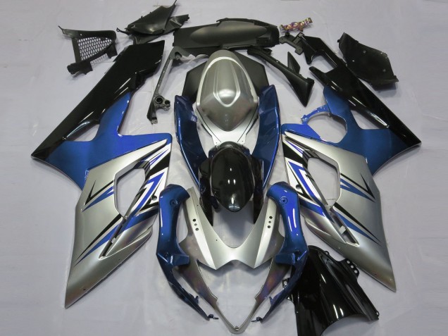 Carenagens Moto Suzuki GSXR 1000 2005-2006 - Azul Prata Preto