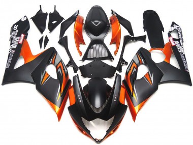 Carenagens Moto Suzuki GSXR 1000 2005-2006 - Laranja Preto