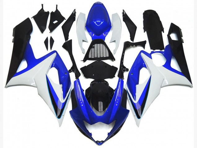 Carenagem Moto Suzuki GSXR 1000 2005-2006 - Branco Vermelho Azul Amarelo