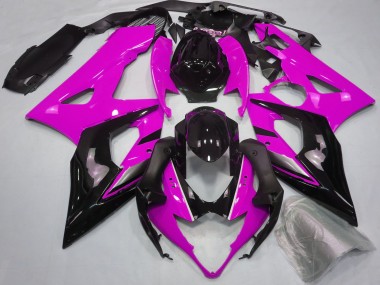 Carenagens Moto Suzuki GSXR 1000 2005-2006 - Rosa Preto Brilhante