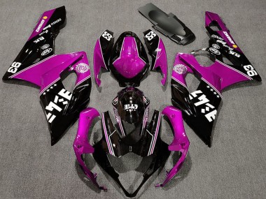 Carenagens Moto Suzuki GSXR 1000 2005-2006 - Rosa Preto Brilhante Branco
