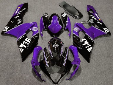 Carenagens Moto Suzuki GSXR 1000 2005-2006 - Roxo Preto Brilhante Branco