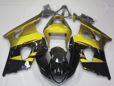 Carenagens Moto Suzuki GSXR 1000 2003-2004 - Amarelo Preto Brilhante