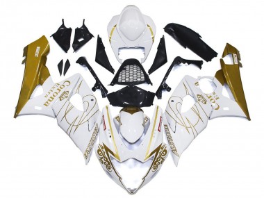 Carenagens Moto Suzuki GSXR 1000 2005-2006 - Branco Ouro Corona