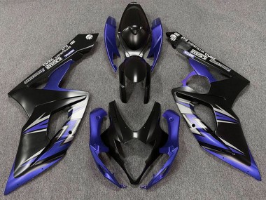Carenagens Moto Suzuki GSXR 1000 2005-2006 - Preto Fosco Azul