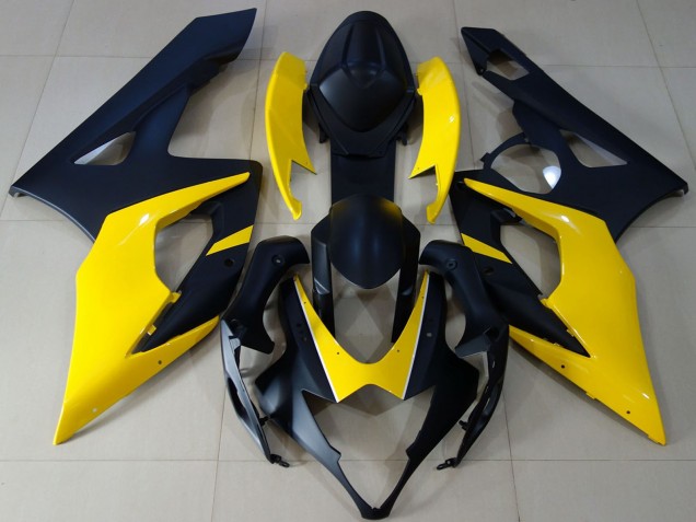 Carenagens Moto Suzuki GSXR 1000 2005-2006 - Preto Fosco Amarelo