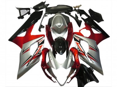 Carenagens Moto Suzuki GSXR 1000 2005-2006 - Vermelho Prata Preto