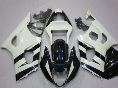 Carenagens Moto Suzuki GSXR 1000 2003-2004 - Branco Preto Brilhante
