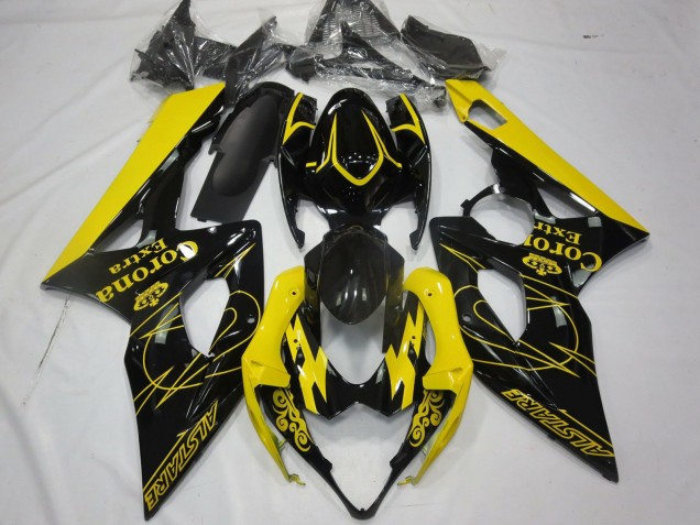 Carenagens Moto Suzuki GSXR 1000 2005-2006 - Amarelo Preto Corona Alstare