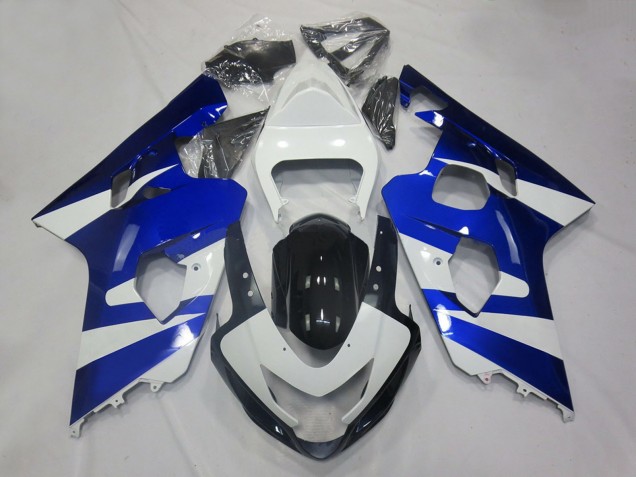 Carenagens Moto Suzuki GSXR 600 / GSXR 750 2004-2005 - Branco Azul Preto OEM Estilo