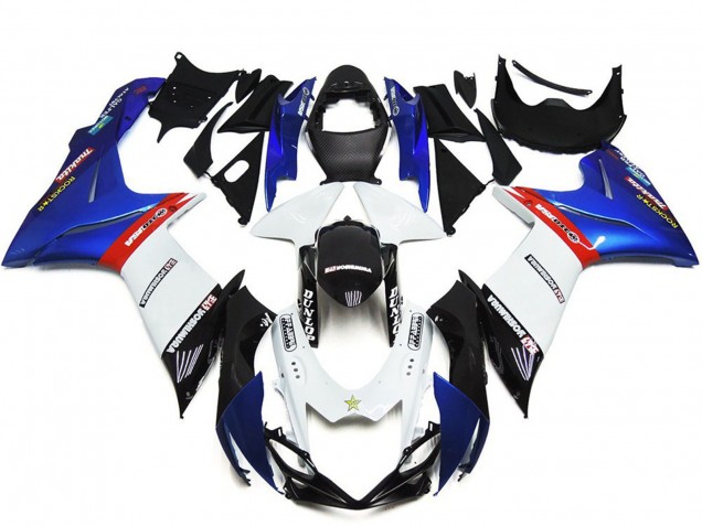 Kit Carenagens Moto Suzuki GSXR 600 / GSXR 750 2011-2024 - Azul Branco Vermelho