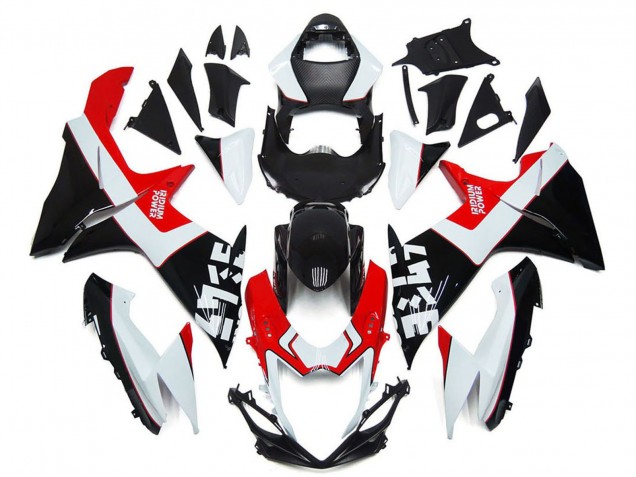 Carenagens Moto Suzuki GSXR 600 / GSXR 750 2011-2024 - Branco Vermelho Preto Brilhante