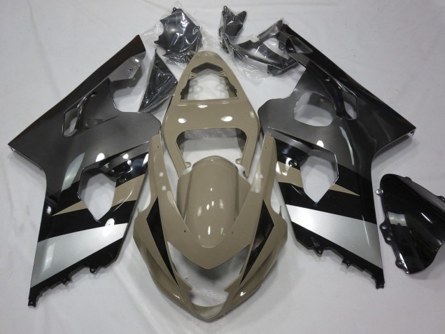 Carenagens Moto Suzuki GSXR 600 / GSXR 750 2004-2005 - Bronzeado do Deserto Prata Preto