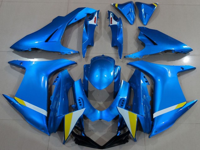 Carenagem Moto Suzuki GSXR 600 / GSXR 750 2011-2024 - Azul Branco Amarelo