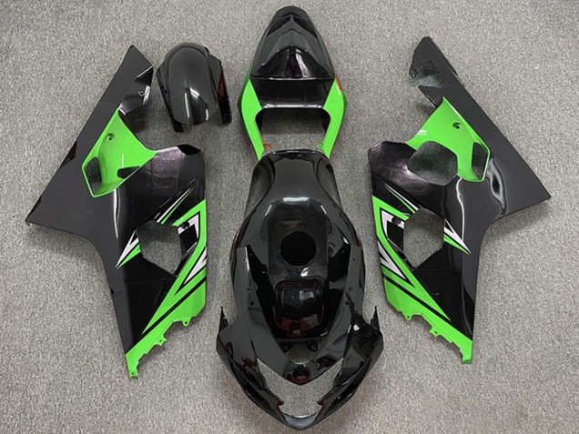 Carenagens Moto Suzuki GSXR 600 / GSXR 750 2004-2005 - Preto Brilhante Verde