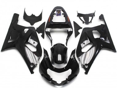 Carenagens Moto Suzuki GSXR 600 / GSXR 750 2001-2003 - Preto Brilhante Prata