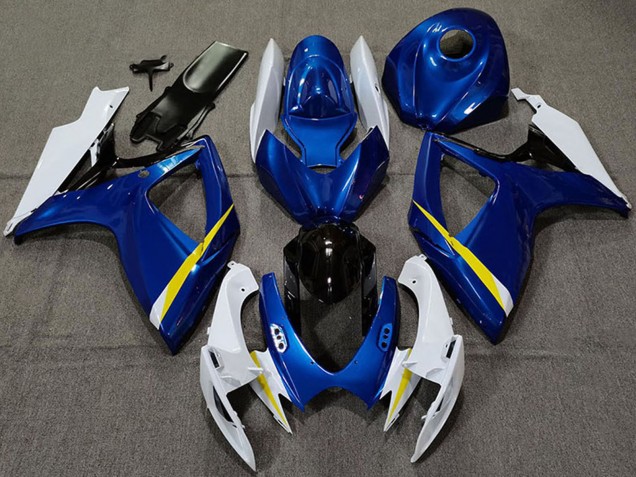 Carenagens Moto Suzuki GSXR 600 / GSXR 750 2006-2007 - Branco Azul Amarelo Preto