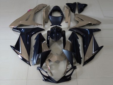 Carenagens Moto Suzuki GSXR 600 / GSXR 750 2011-2024 - Cinzento Preto Brilhante Preto Fosco