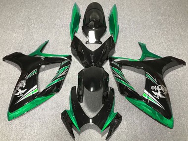 Carenagens Moto Suzuki GSXR 600 / GSXR 750 2006-2007 - Verde Preto Brilhante