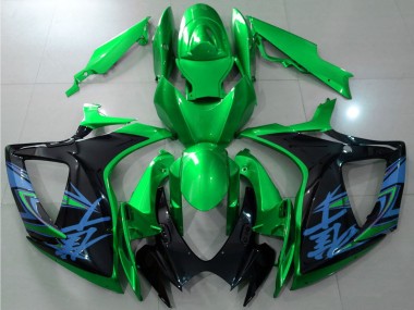Carenagens Moto Suzuki GSXR 600 / GSXR 750 2006-2007 - Verde Preto Azul