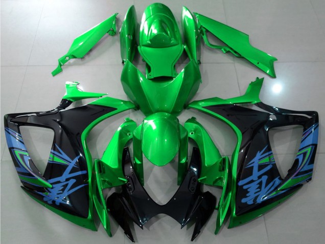Carenagens Moto Suzuki GSXR 600 / GSXR 750 2006-2007 - Verde Preto Azul