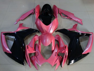 Carenagens Moto Suzuki GSXR 600 / GSXR 750 2006-2007 - Rosa Preto Brilhante