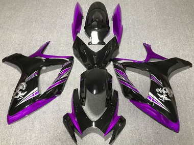 Carenagem Moto Suzuki GSXR 600 / GSXR 750 2006-2007 - Roxo Preto Brilhante