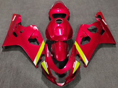 Carenagens Moto Suzuki GSXR 600 / GSXR 750 2004-2005 - Vermelho Amarelo Branco