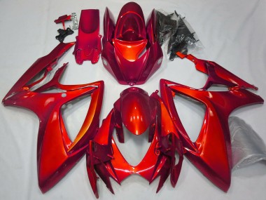 Carenagens Moto Suzuki GSXR 600 / GSXR 750 2006-2007 - Vermelho Brilhante Plano