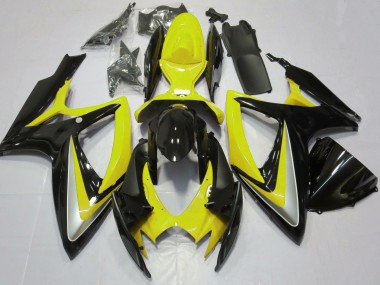 Carenagens Moto Suzuki GSXR 600 / GSXR 750 2006-2007 - Amarelo Preto Brilhante