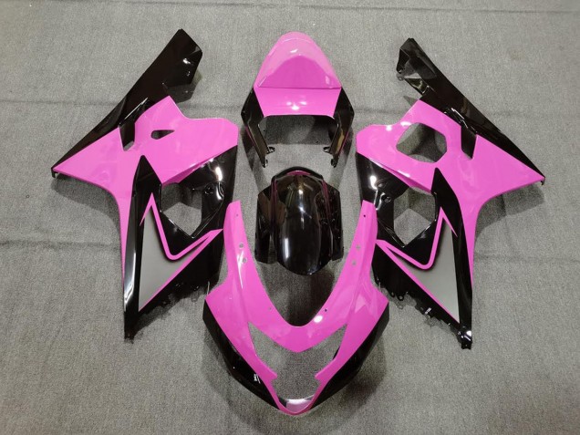 Carenagens Moto Suzuki GSXR 600 / GSXR 750 2004-2005 - Rosa Preto Brilhante