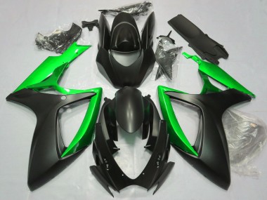 Carenagens Moto Suzuki GSXR 600 / GSXR 750 2006-2007 - Preto Fosco Verde