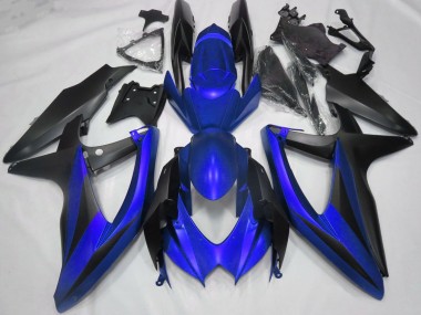 Carenagens Moto Suzuki GSXR 600 / GSXR 750 2008-2010 - Azul Preto Fosco