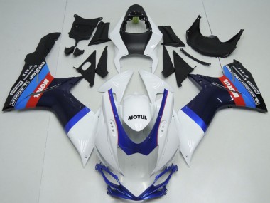 Carenagens Moto Suzuki GSXR 600 / GSXR 750 2011-2024 - Branco Azul Preto Vermelho Motul