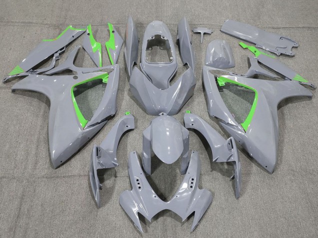 Carenagens Moto Suzuki GSXR 600 / GSXR 750 2006-2007 - Nardo Cinzento Verde Trim