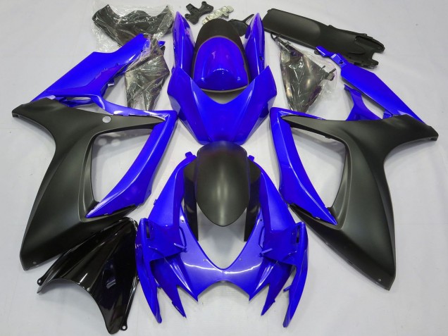 Carenagens Moto Suzuki GSXR 600 / GSXR 750 2006-2007 - Azul Preto Fosco