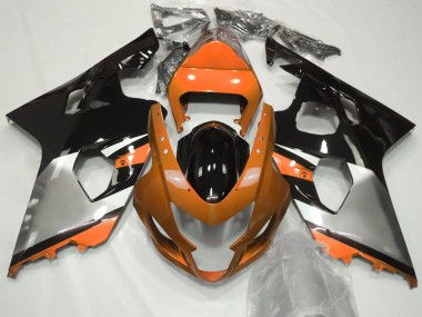 Carenagens Moto Suzuki GSXR 600 / GSXR 750 2004-2005 - Laranja Prata Preto