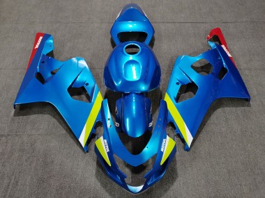 Carenagens Moto Suzuki GSXR 600 / GSXR 750 2004-2005 - Azul Amarelo Vermelho