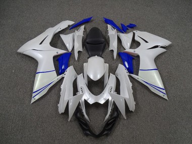 Carenagens Moto Suzuki GSXR 600 / GSXR 750 2011-2024 - Branco Pérola Azul Escuro