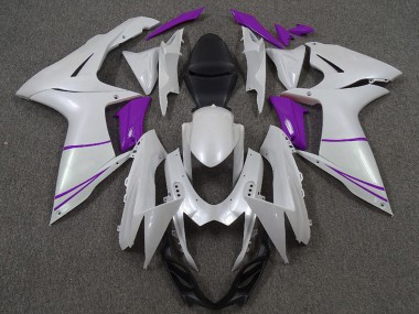 Carenagens Moto Suzuki GSXR 600 / GSXR 750 2011-2024 - Branco Pérola Roxo