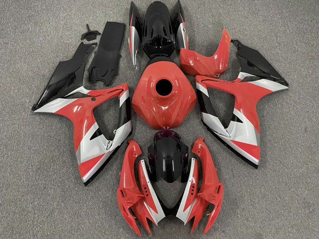 Carenagens Moto Suzuki GSXR 600 / GSXR 750 2006-2007 - Vermelho Prata Preto
